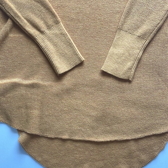 NATURAL‎ REFLECTIONS women’s oversized tunic crew neck mustard yellow sweater M - Picture 10 of 16